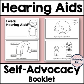 An image of the front of a booklet with the title "Hearing Aids Self-Advocacy Booklet." 