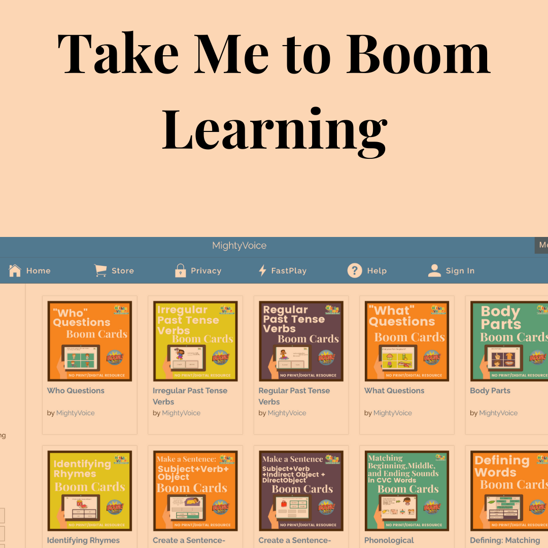 An image showing a picture of the Boom Learning store with the text take me to boom learning